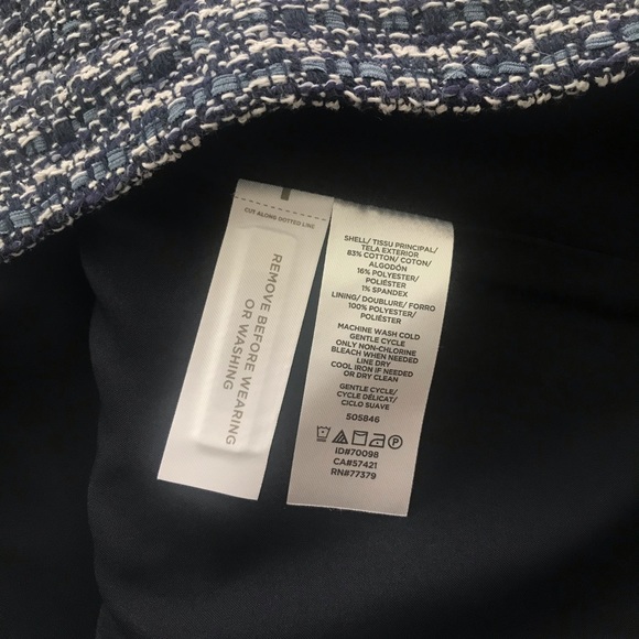 Blue Tweed Ann Taylor Skirt - Picture 5 of 7